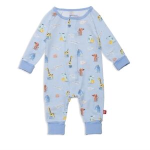 Blue Animal Print Kids One Piece